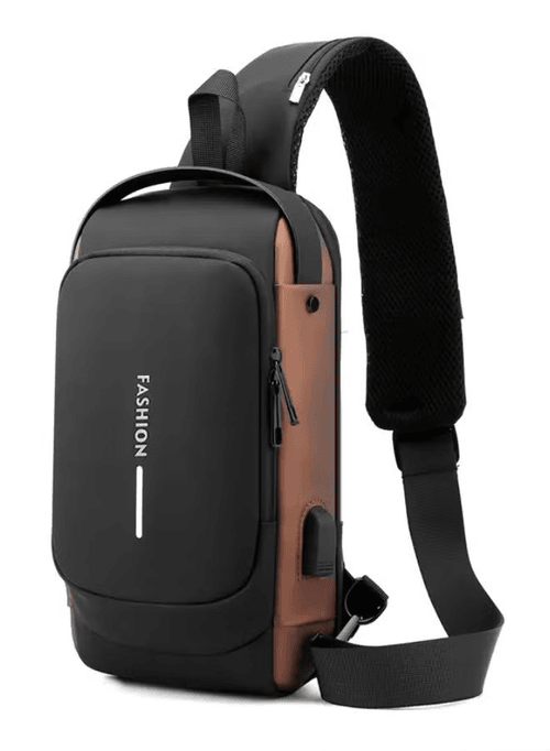Multifunction Shoulder Bag with USB Port & Back Pockets – Travel, Adventure & Daily Use