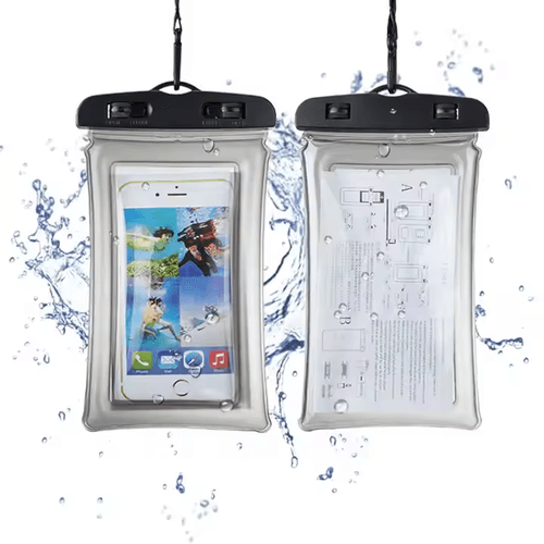 Waterproof Phone Pouch Bag for Cellphone, Dry Smartphone Beach Swimming Waterproof Phone Case-BLACK