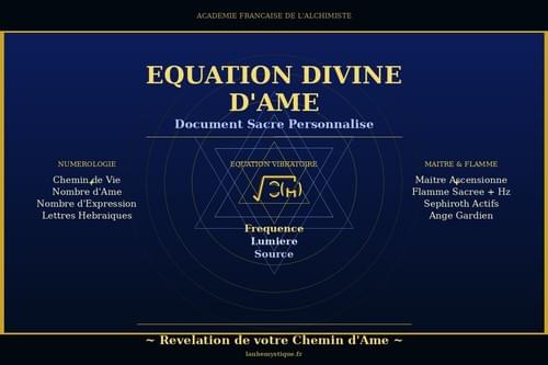 VOTRE EQUATION D'ÂME : une étude personnalisée exceptionnelle !