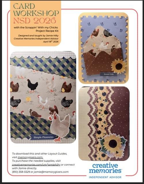 NSD 2026 Scrappin' With my Chicks Card Workshop Guide