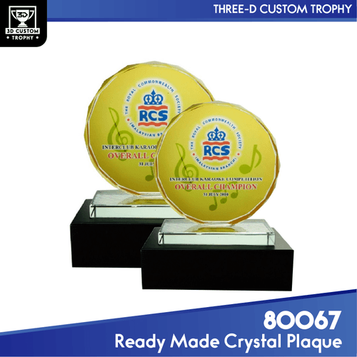 80067 Ready Made Crystal Plaque