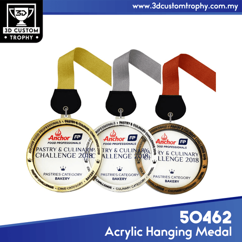 50462 Acrylic Hanging Medal (GOLD, SILVER, BRONZE)