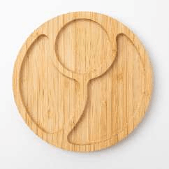 Plato redondo de bambú para bebé