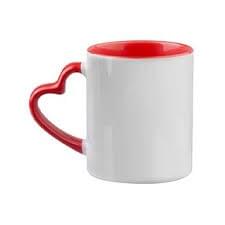 TAZA DE 11 OZ CON AGARRADERA DE CORAZON