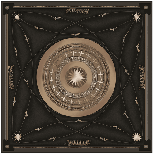 東洋の美 シルクスカーフ 「花鸟枫香」系列 作品番号A031