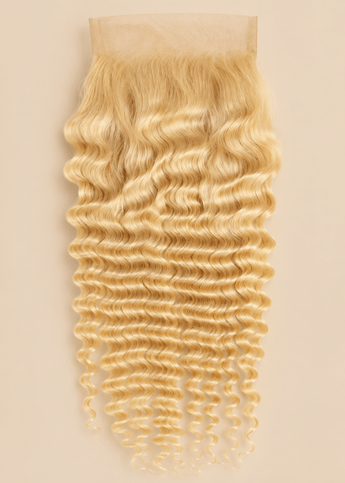 HD Closure: 613 Blonde Deep Wavy