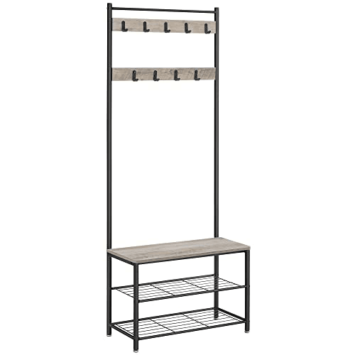 Entryway Clothes Horse with Shoe Storage