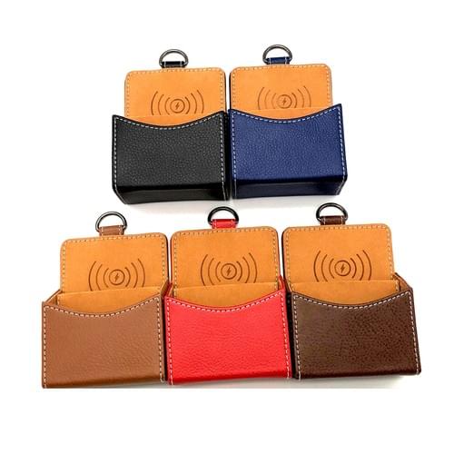 Vehicle-mounted wireless charging phone storage bag that can hold two phones