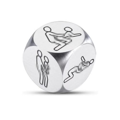 6PCS Hi-Q 304 Stainless Steel Role Playing Dice Set of 6 Metal Date Night Dice for Friend Couples