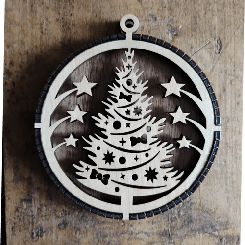 Christmas Tree Laser Engraved Wood Ornament