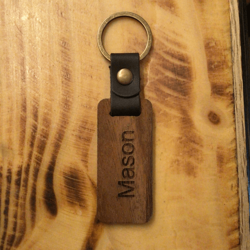 Wood Bar Key Chain -Customizable