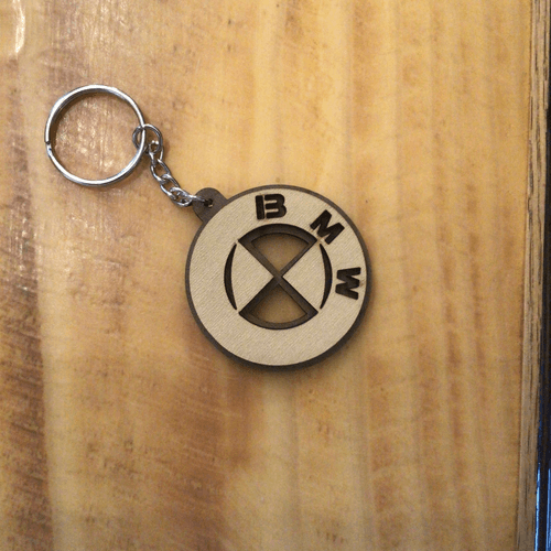 Car logo -Custom wood Keychains - BMW