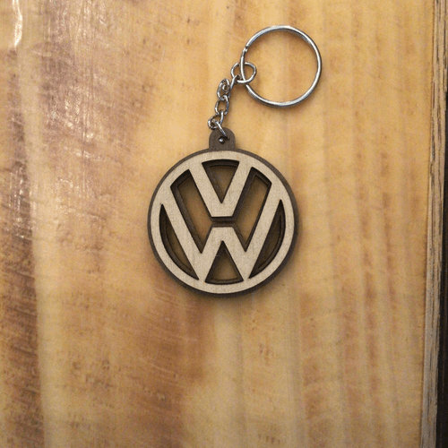 Car logo -Custom wood Keychains- Volkswagen