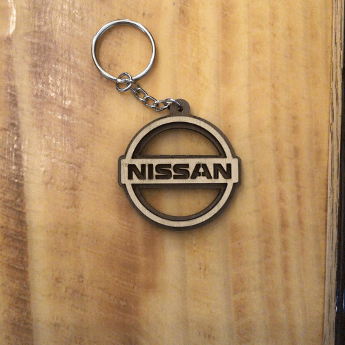 Car logo -Custom wood Keychains - Nissan