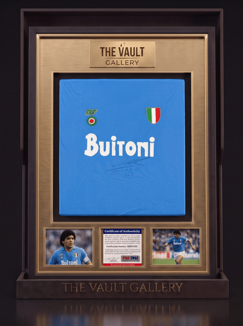 Diego Maradona Signed Napoli 1987/88 Retro Home Jersey #10 – PSA Certified