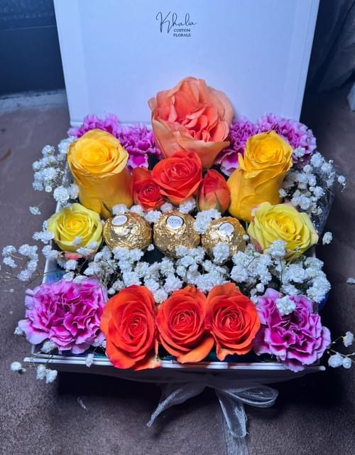 Medium Flower & Chocolate Box