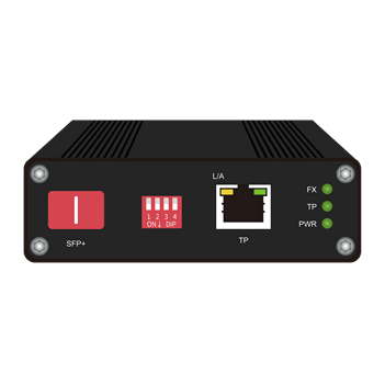 SH-G100100 Industrial Media Converter | 1x10G/1G/100M Base-TX | 1x10G Base-FX