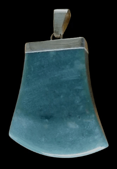 Authentic Central American Jade Pre-Columbian Amulet - Unisex Axe Blade