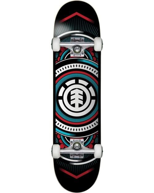 Skate Element Hatched Red Blue Completo