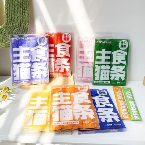 BRIGHT full price fresh cooked cat food sticks 8 flavors 12g*7pcs - 145P