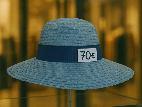 Light Blue Braided Sun Hat