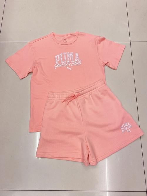 puma仿舊字母logo上衣/短褲