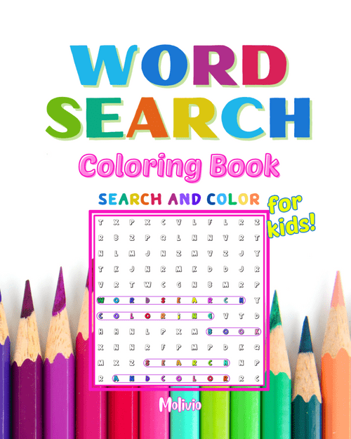Word Search Coloring Book Search and Color: For Kids!