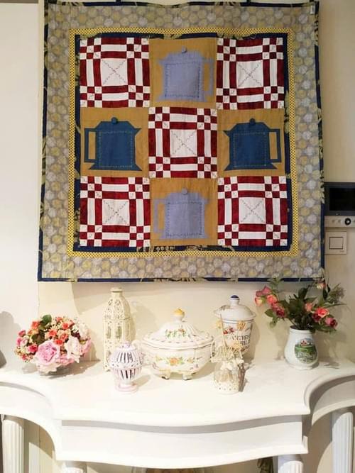 Tranh treo tường quilting trà chiều