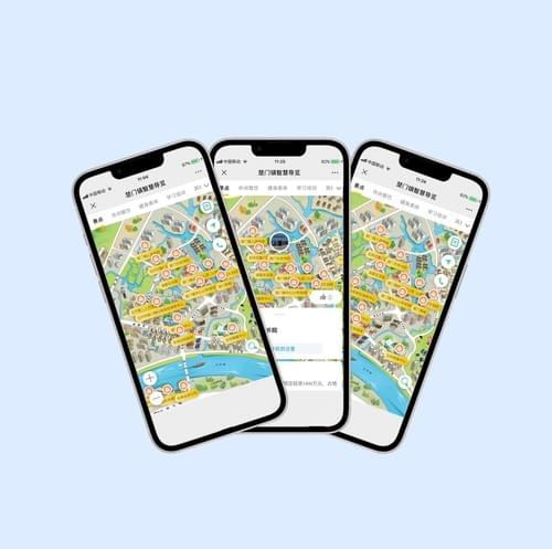 Chumen Town Illustrated Guide Map