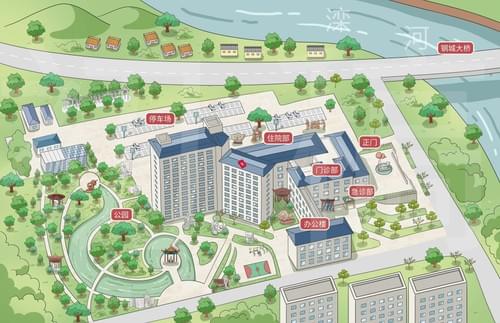 Luanhe Hospital's Hand-Drawn Map