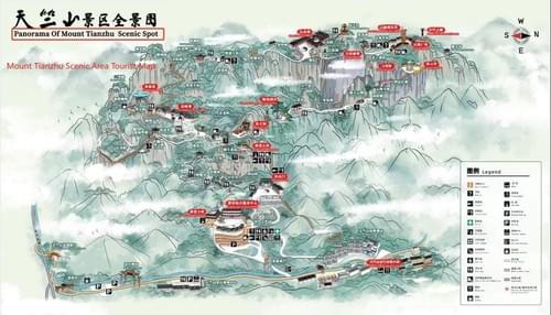 Mount Tianzhu's Panoramic Map