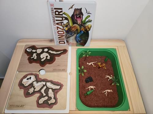 Puzzle artizanal-fosile dinozauri set 2