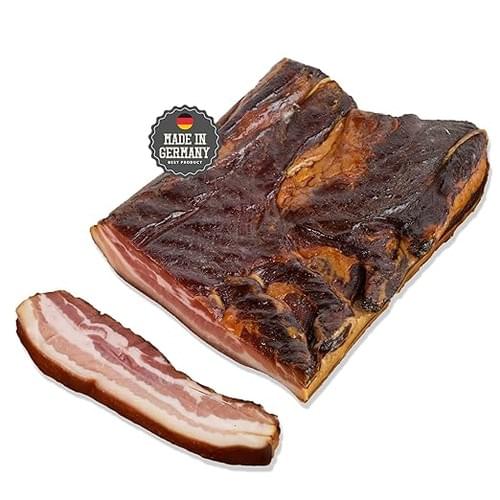 Schwarzwälder Bauchspeck am Stück mit herzhaft rauchigem Aroma – 1000g Speck vom Bauch