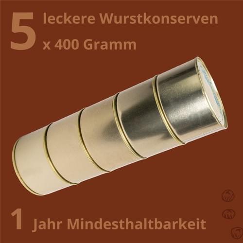 Sortiment Wurstdosen 5 x 400g Dosen