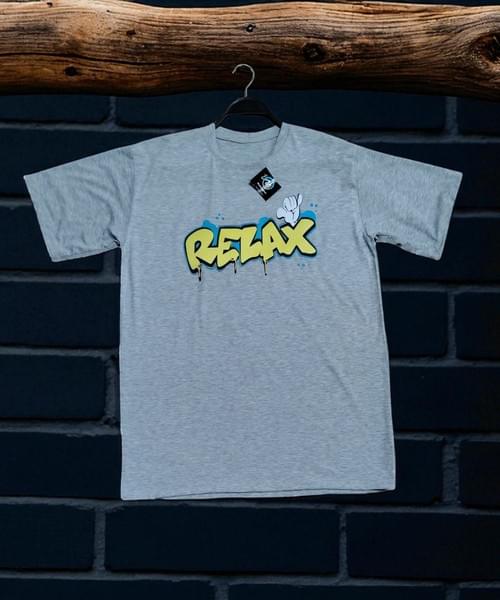 Camiseta gris estampado RELAX