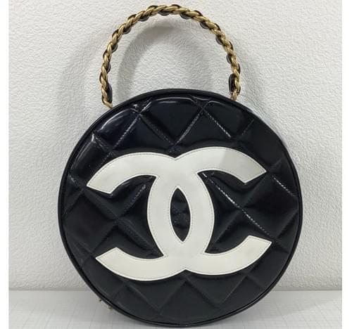CHANEL ココマーク ラウンド バニティ ハンドバッグ