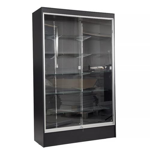 WC4-WW 198cm Tall Glass Display Wall Case | Adjustable Shelves & Wood Back Panel (5 Finishes)