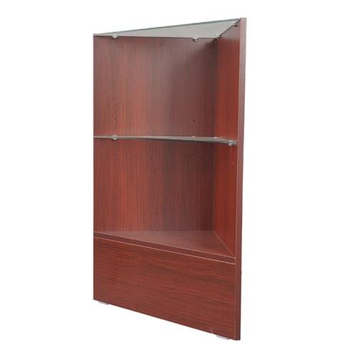 Customizable Corner Display Cabinet | Tempered Glass Shelves & Multiple Finishes