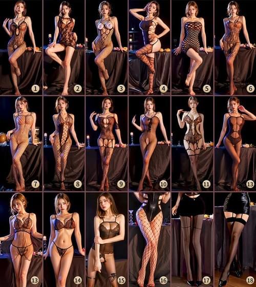 Sex lingerie Sexy uniform combination Hollow allure