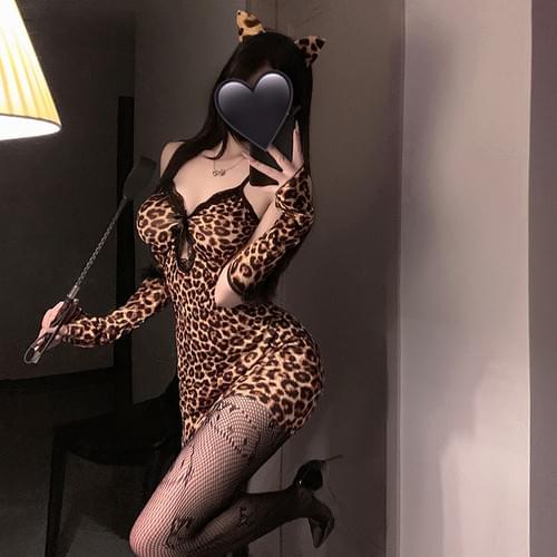Leopard print Adult Sexual lingerie Sexy uniform