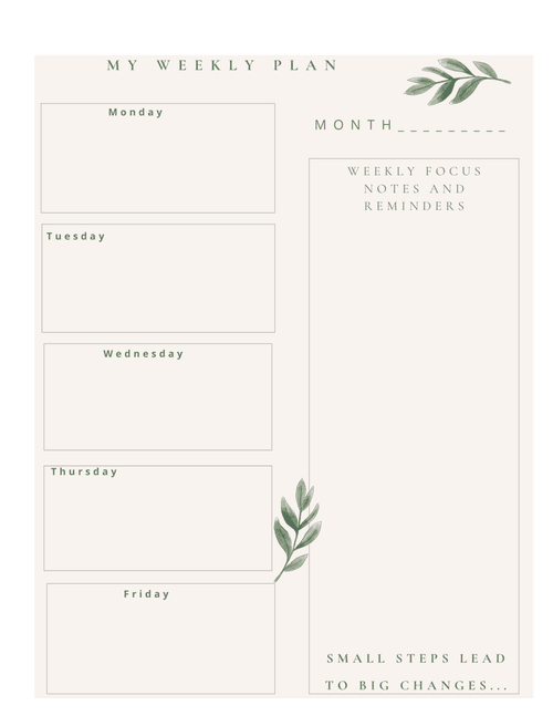 Weekly Focus Planner