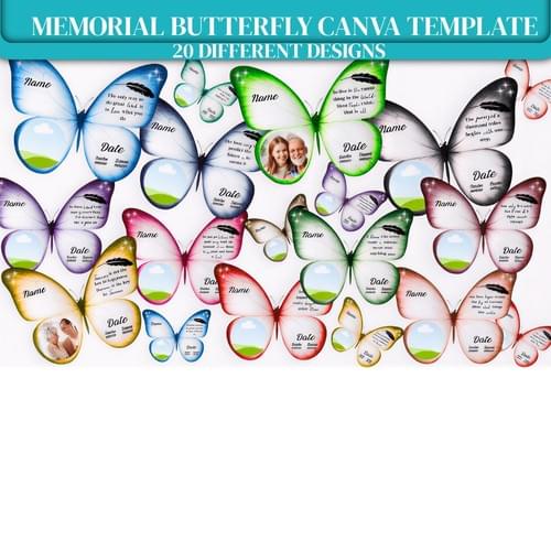 Memorial Butterfly | Memorial Butterfly Template | Memorial Butterfly Pin | Memorial Butterflies | M