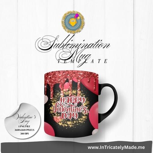 Valentine's Day Mug | Valentines Day Mug | Valentines Day Mug Wrap | Handmade Valentines Day Mug Hea