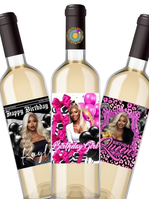 Succulent Gifts | Birthday Drinks | Birthday Drink Menu | Birthday Drink Topper | Party Favor Templa