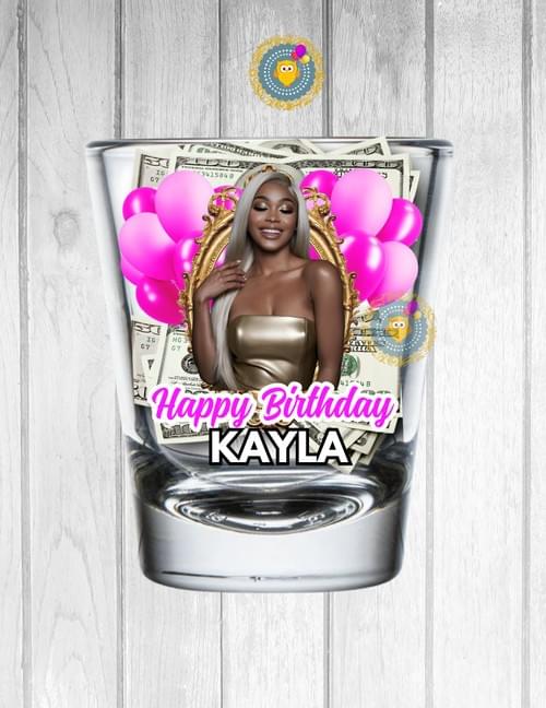 Birthday Shot Glass Designs: Editable Canva Templates (Digital Download)