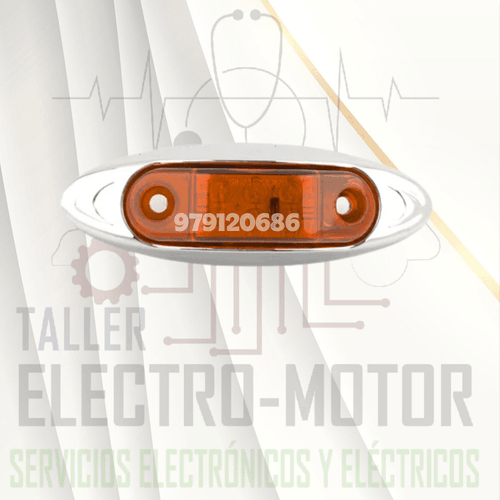 Faro Lateral 6Led 12/24V Aro De Plastico Cromado