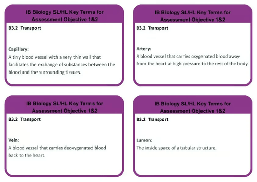 B3.2 DP BIOLOGY SL/HL TRANSPORT KEYTERMS