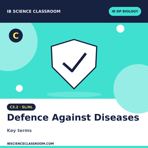 C3.2 BIOLOGY SL/HL DEFENCE AGAINST DISEASES KEYTERMS