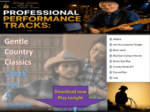Ray Solos Pro Perfprmance Tracks- Gentle Country