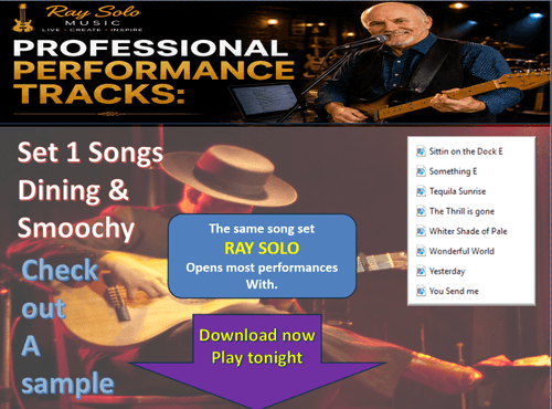Ray Solo's Pro Performance Tracks-First set of the nite